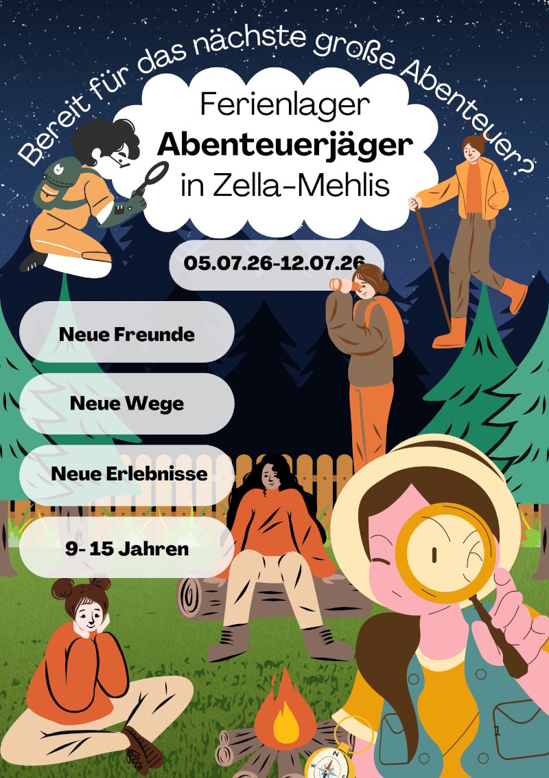 Sommerferienlager „Abenteuerjäger“ in Zella-Mehlis