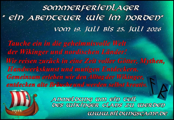 Sommerferienlager „Ein Abenteuer – Wie im Norden“